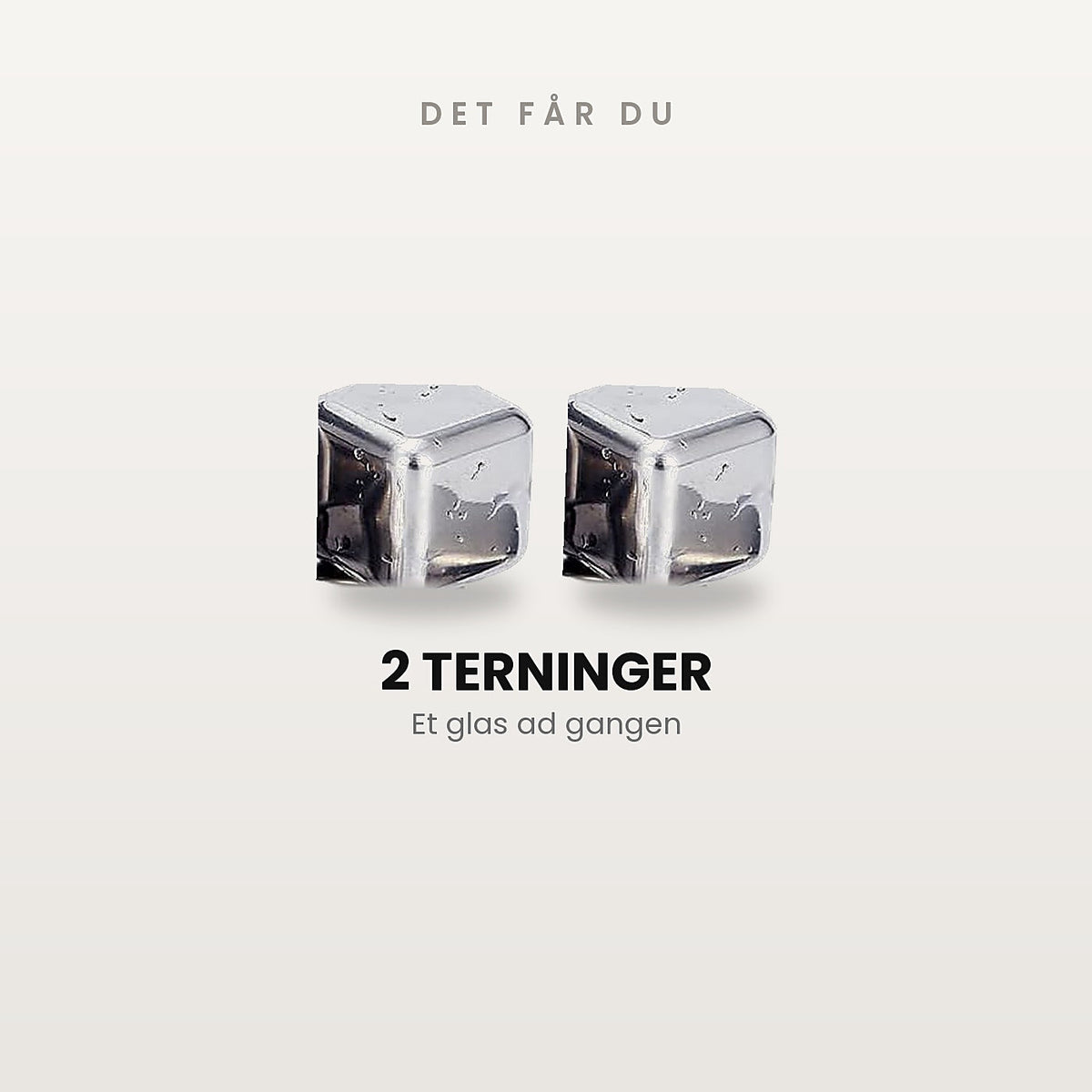 8 iskuber i stål + tång