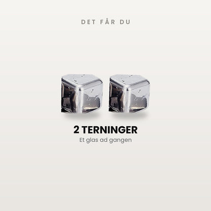 8 iskuber i stål + tång