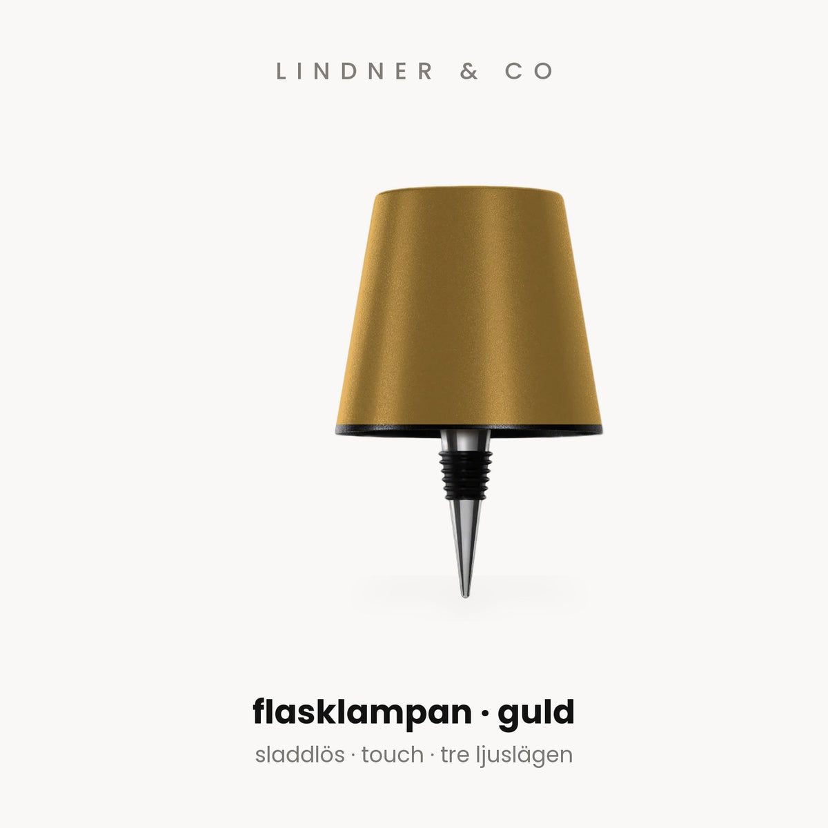 Flasklampan guld