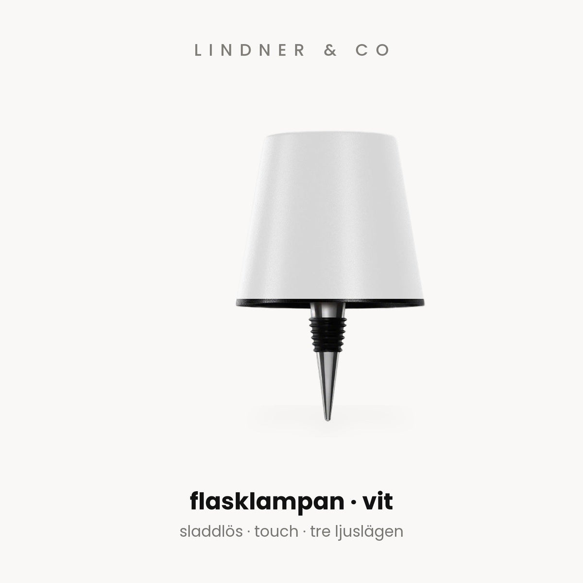 Flasklampan vit